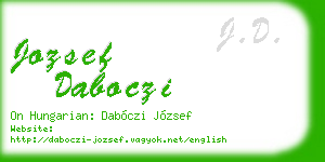 jozsef daboczi business card